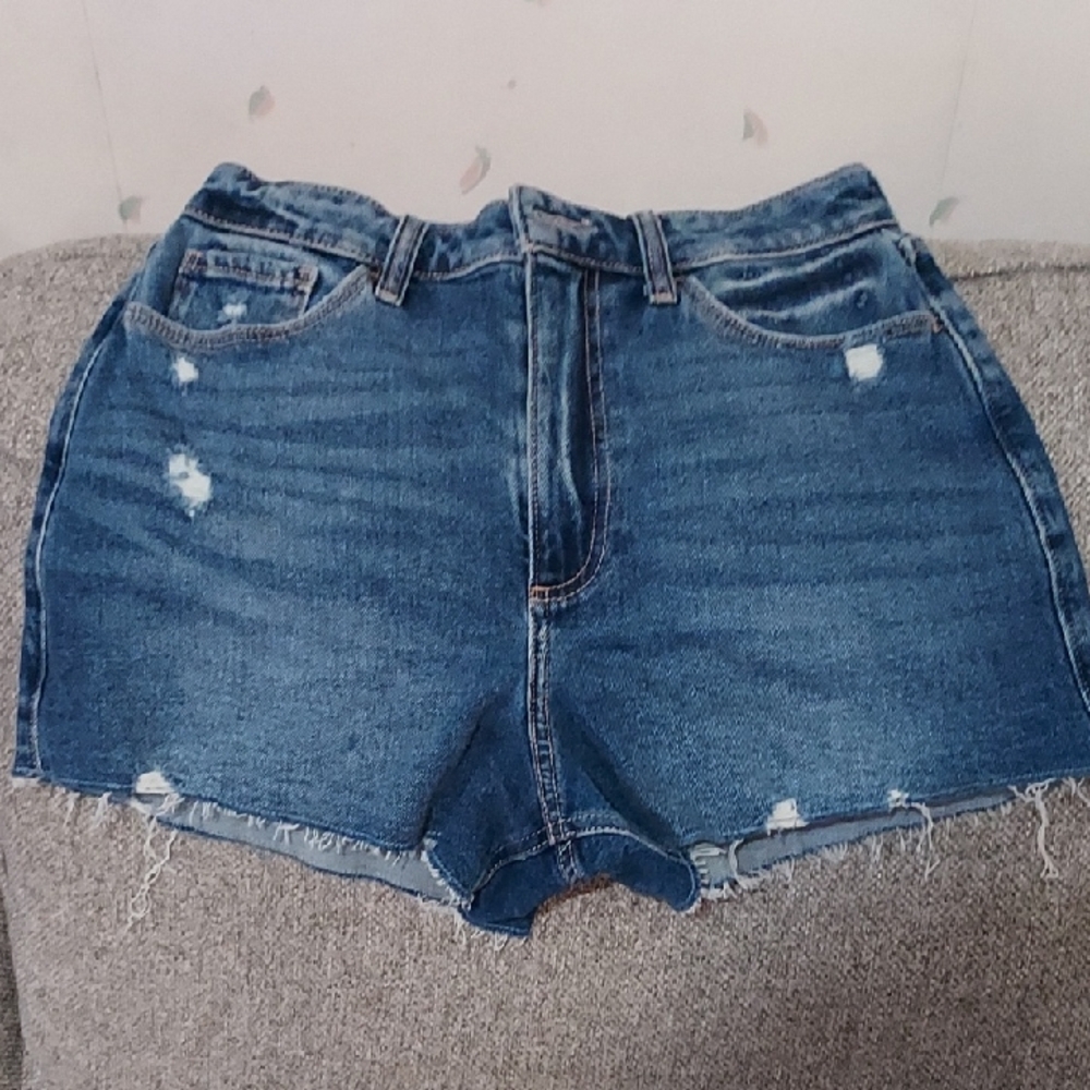Hollister Distressed Blue Jean Shorts